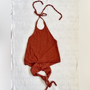 Zara Knit Halter Wrap Top